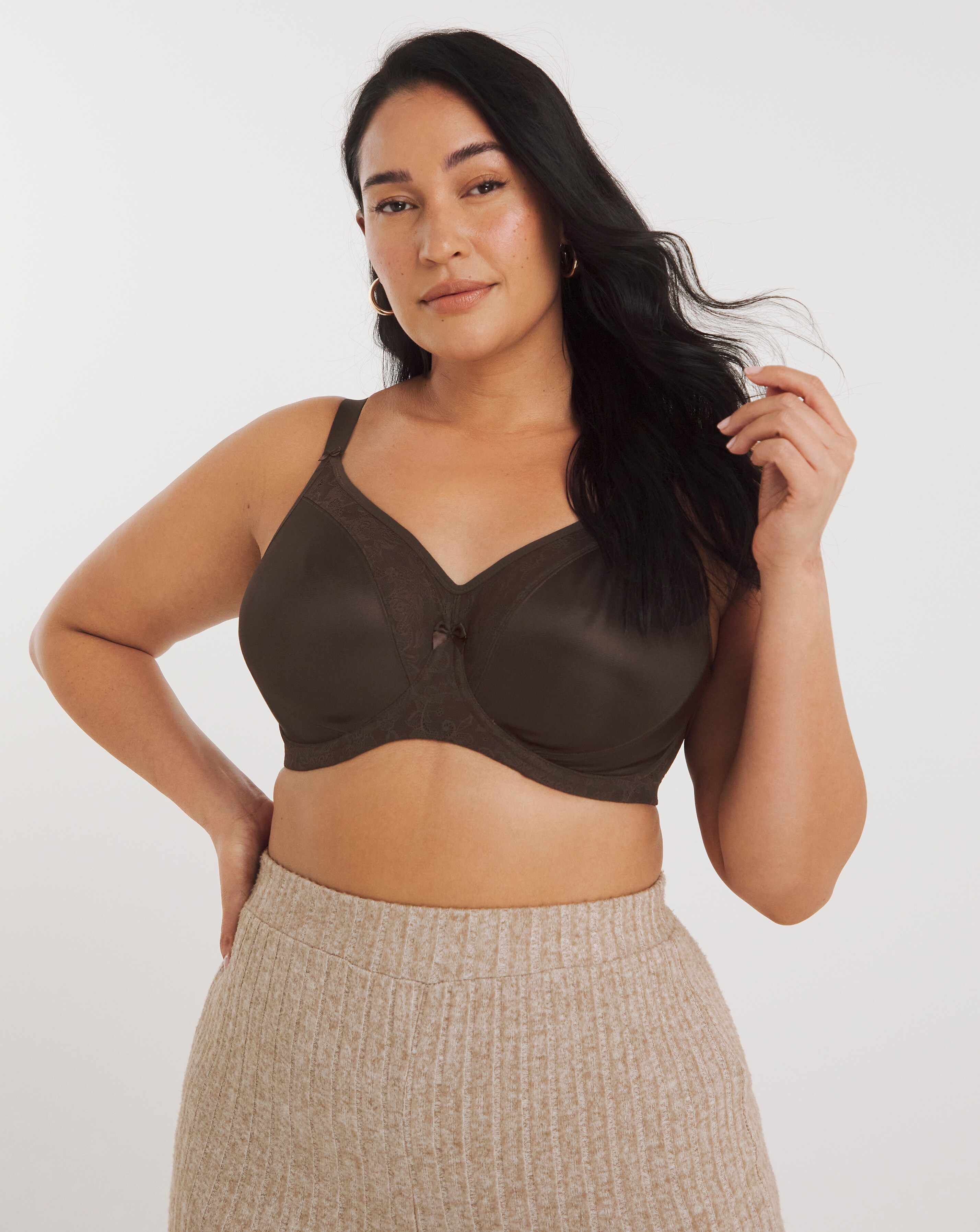 Goddess Yvette Moulded Cup Bra Choc