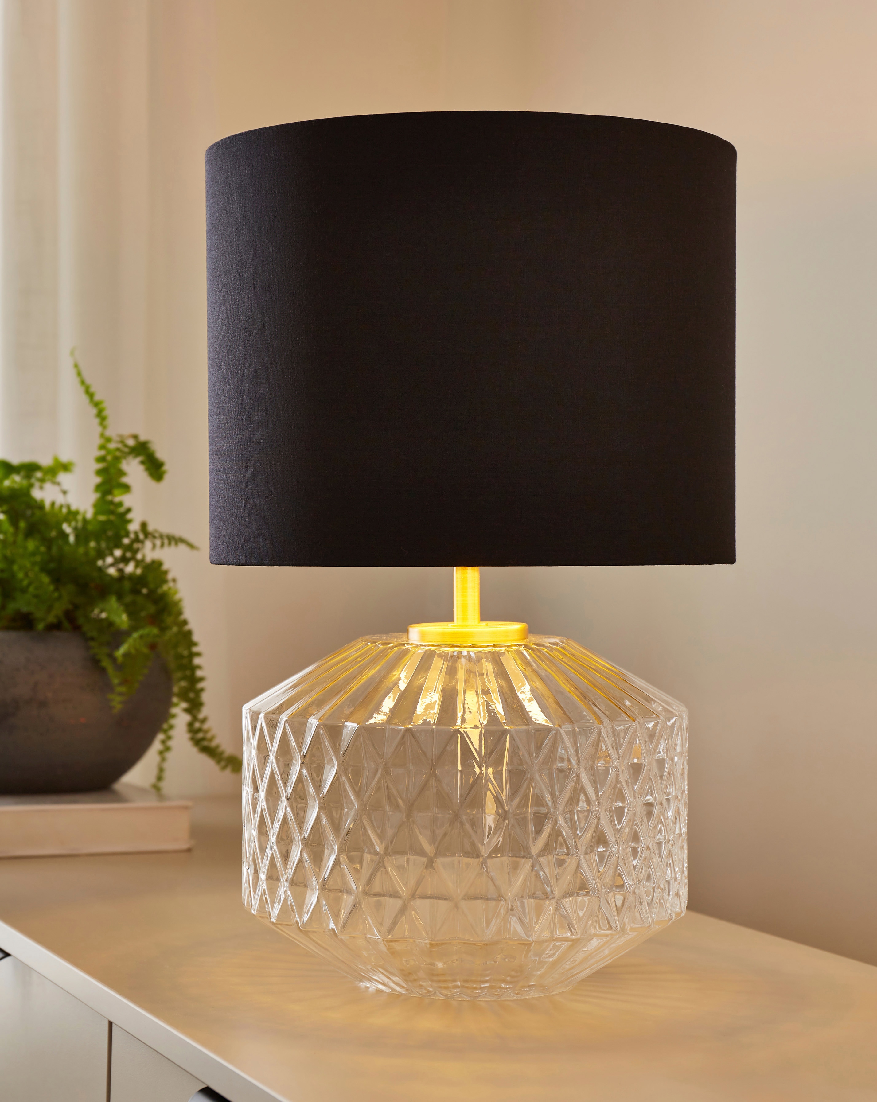 Clear Glass Table Lamp