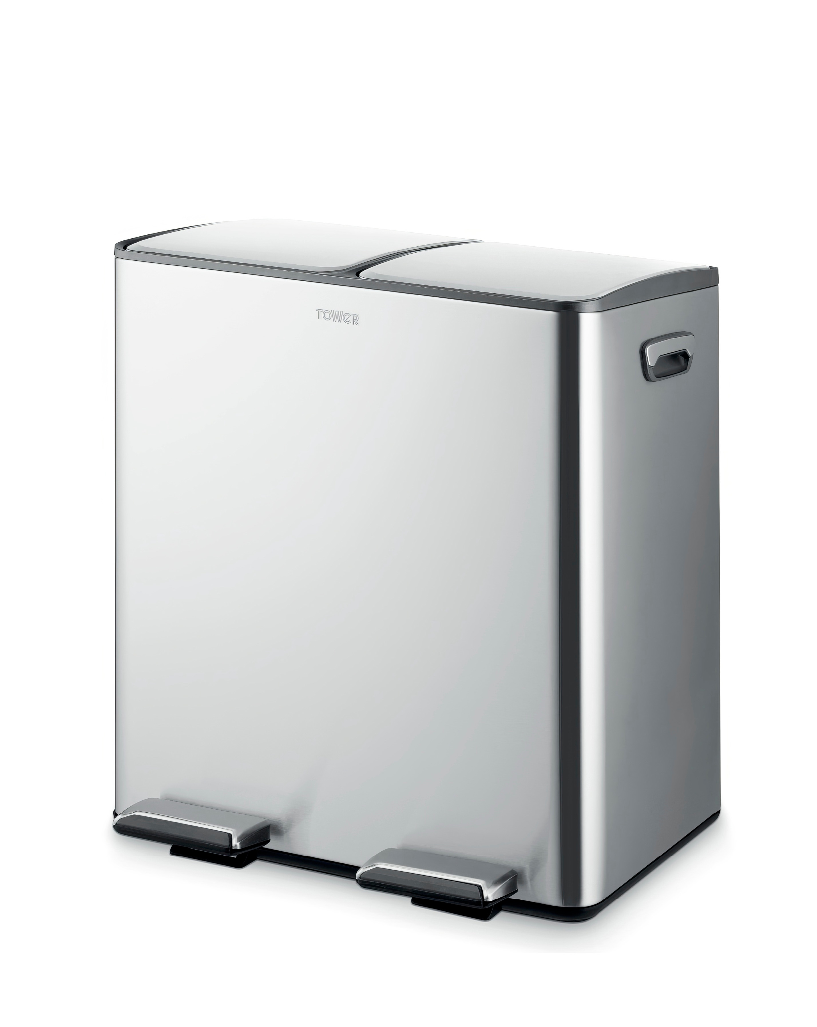 Tower 40L Recycling Pedal Bin Silver