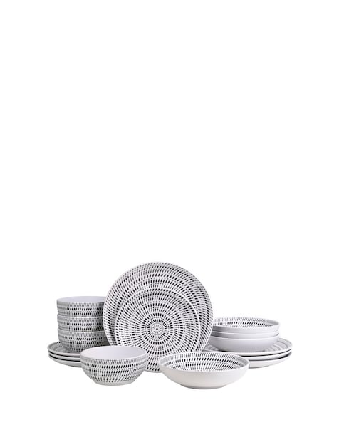 Waterside Pad Print 16 Pc Dinner Set