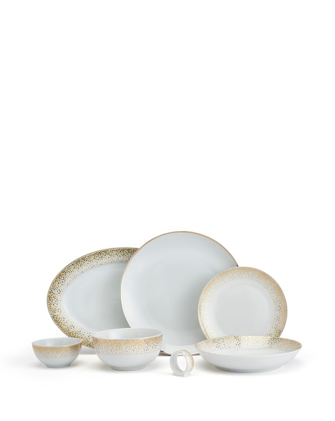 Waterside Gold Sparkle 50 PC Dinner Set
