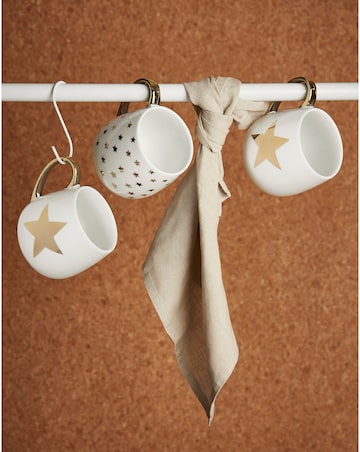 Waterside Gold Star Set of 4 Hug Mugs