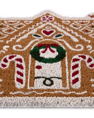 My Mat Printed Coir Christmas Gingerbread Cottage Doormat