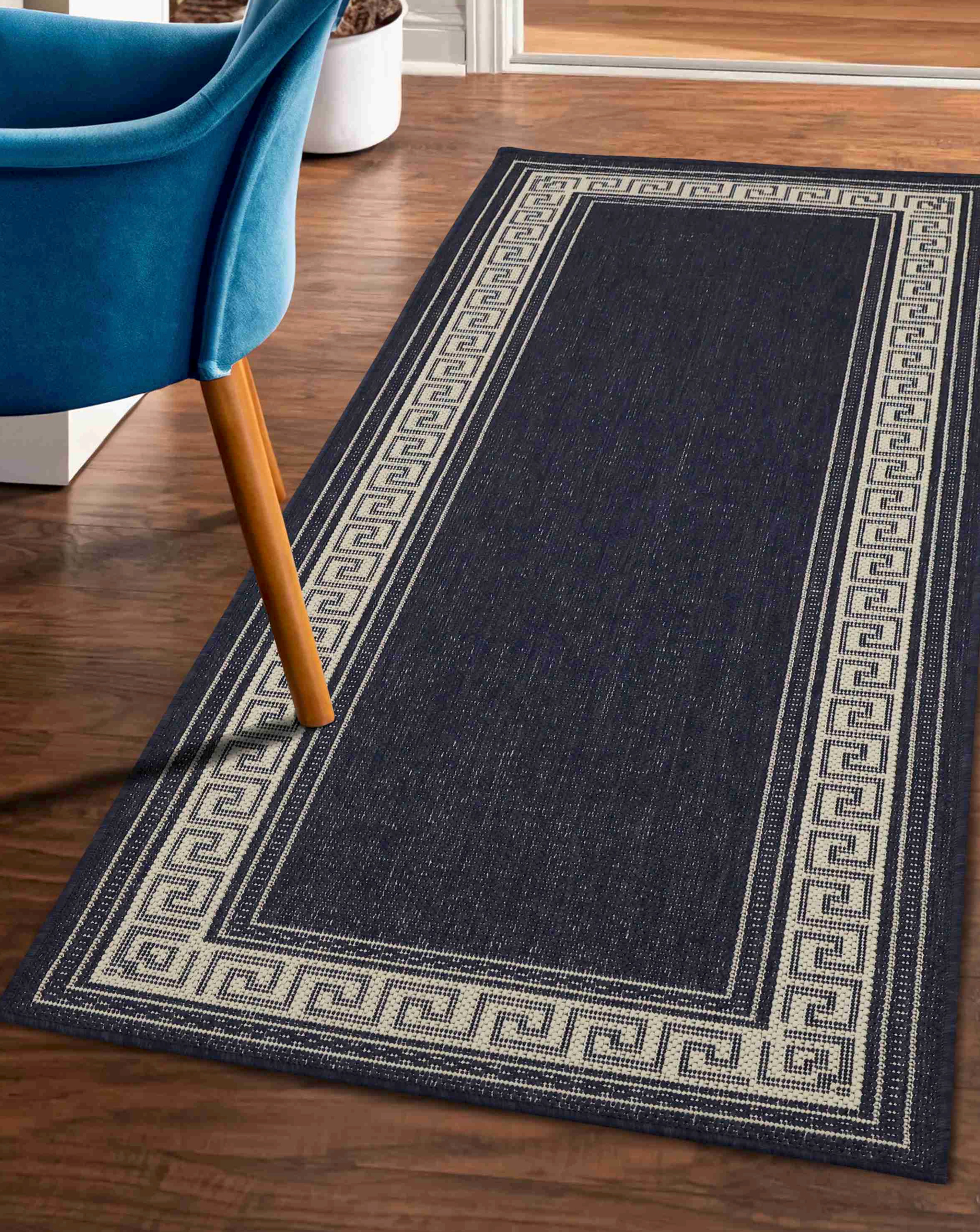 Gel Backed Greek Key Runner