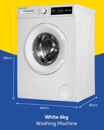 Russell Hobbs RH612W111W 6kg 1200rpm Washing Machine White + Install