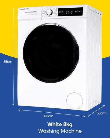 Russell Hobbs RH814W111W 8kg 1400rpm Washing Machine White + Install