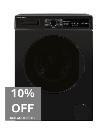 Russell Hobbs RH814W111B 8kg 1400rpm Washing Machine Black + Install
