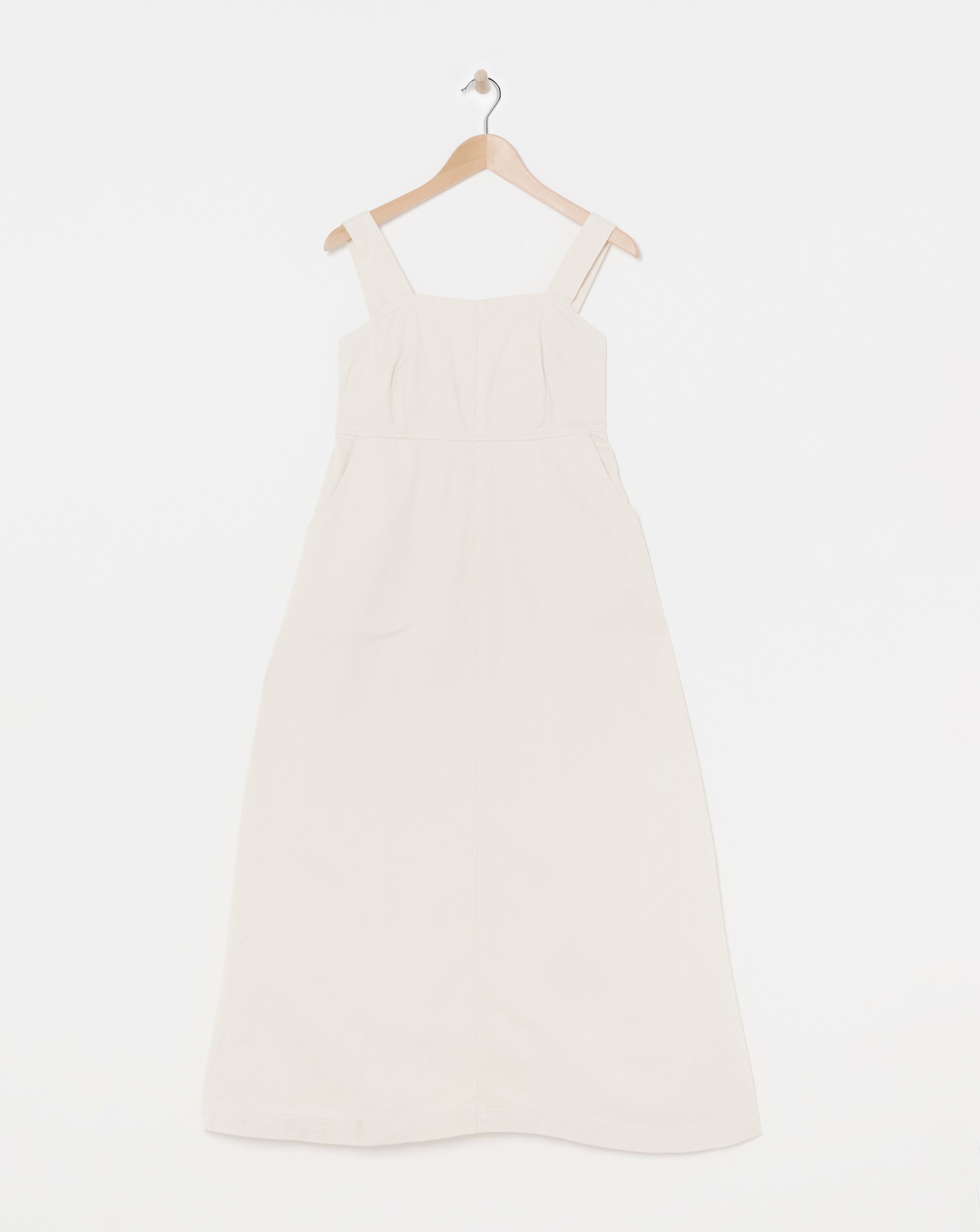 Ecru Apron Midi Dress
