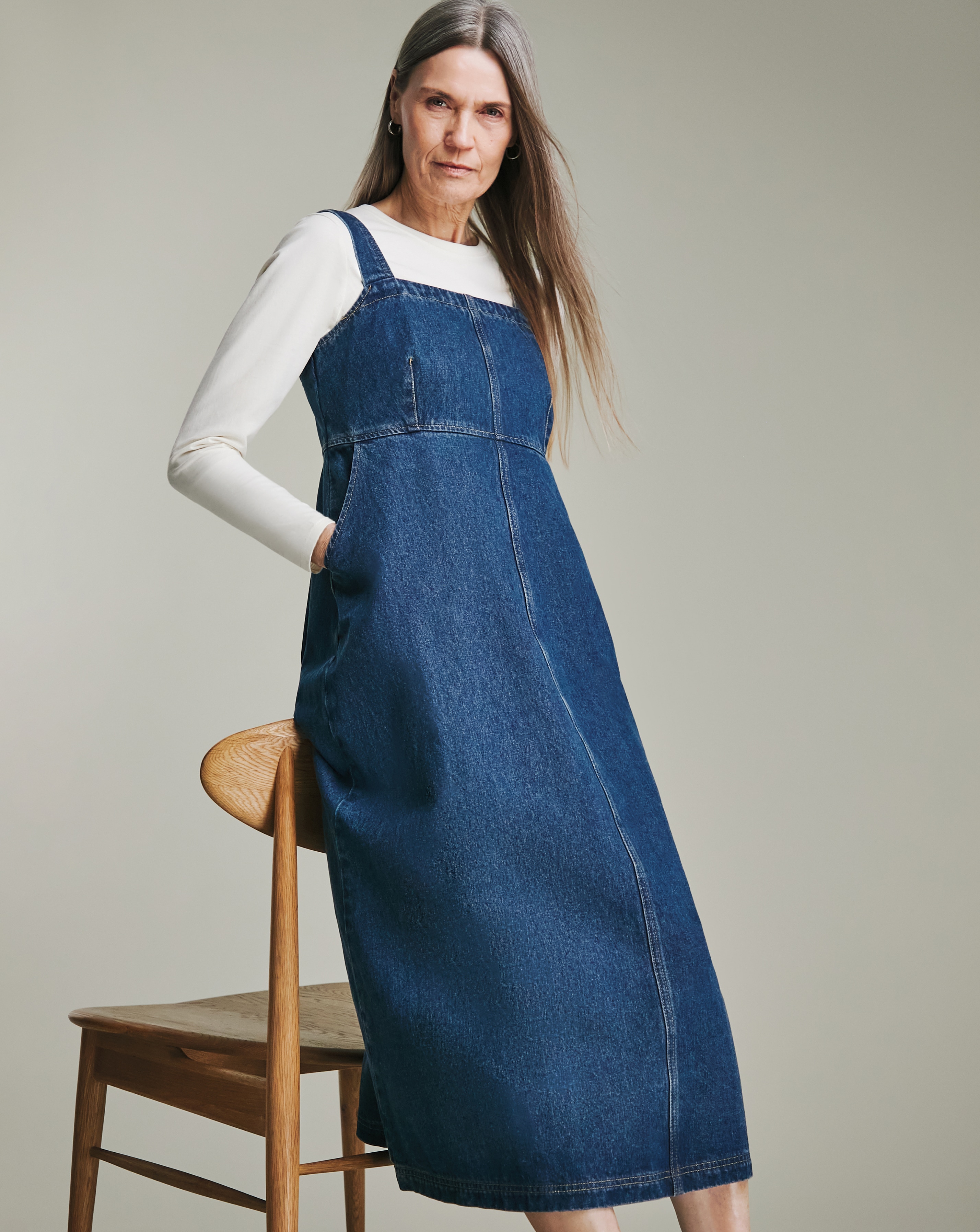 Blue Apron Midi Dress