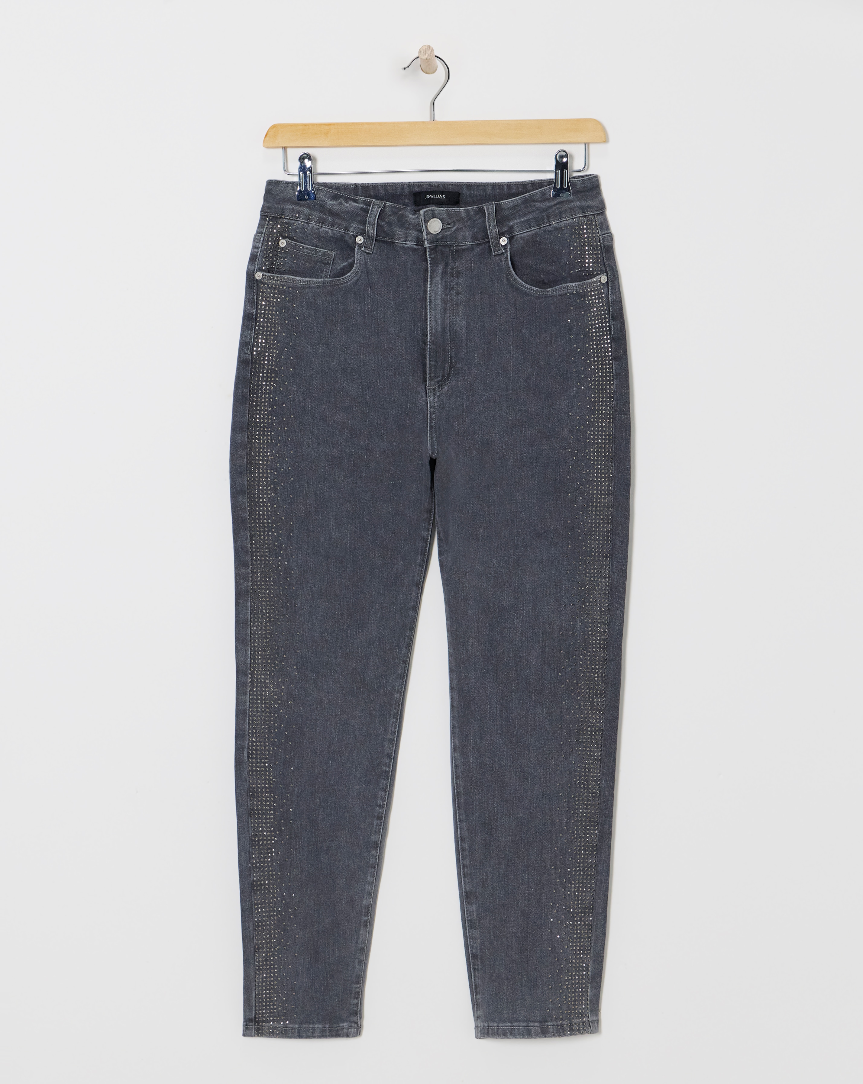 Diamante Grey Slim Leg Jean