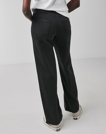 Washed Black Wide Leg Jegging