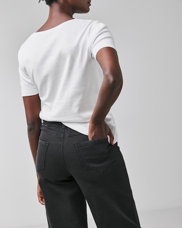 Washed Black Wide Leg Jegging