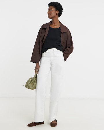 White Wide Leg Jeggings