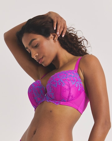 Ann Summers Sexy Lace Planet Two Tone Plunge Bra Pink/Blue