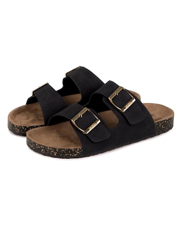 totes Ladies Pu Double Buckle Slider