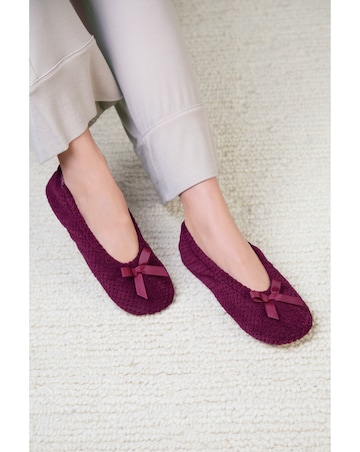 totes Isotoner Womens Popcorn Ballet Slippers