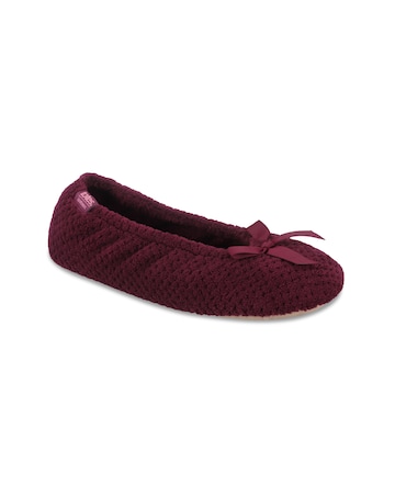 totes Isotoner Womens Popcorn Ballet Slippers