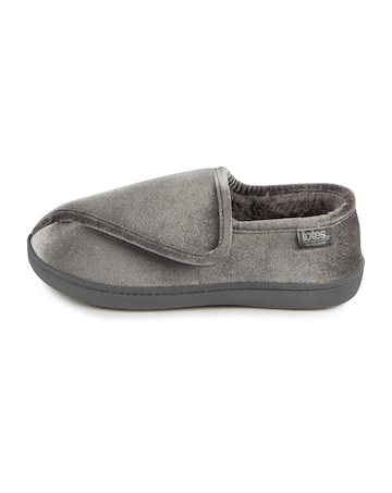 totes Ladies Sparkle Velour Closed Back W/Velcro Tab