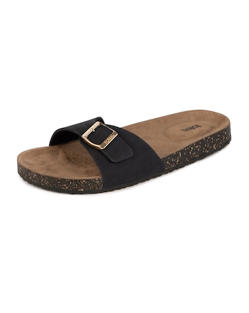 totes Ladies PU Buckle Sliders