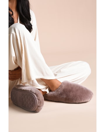 Just Sheepskin Womens Louise Full Sheepskin Mule Slippers