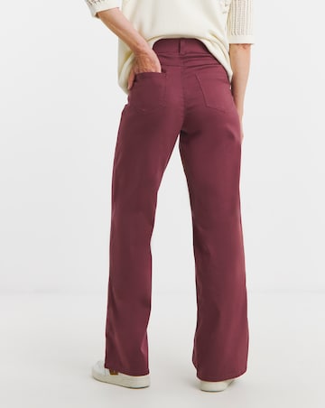 Burgundy Stretch Wide Leg Jeggings