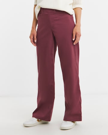 Burgundy Stretch Wide Leg Jeggings