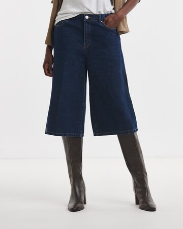 Dark Blue Authentic Denim Long Shorts