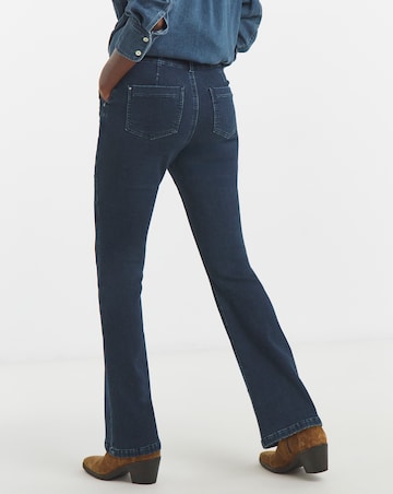 Indigo Fleece Lined Cosy Warm Feel Bootcut Jeans