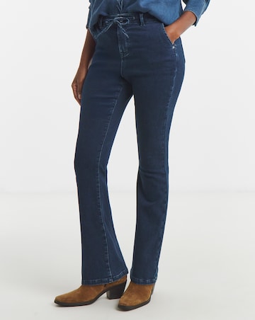 Indigo Fleece Lined Cosy Warm Feel Bootcut Jeans