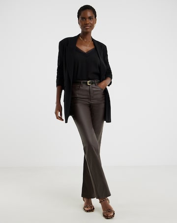 Burgundy Coated Straight Leg Jean
