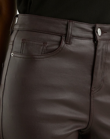 Burgundy Coated Straight Leg Jean