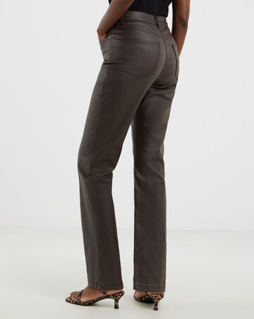 Burgundy Coated Straight Leg Jean