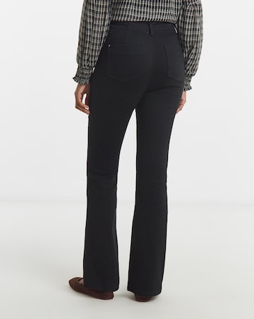 Black Fleece Lined Cosy Warm Feel Bootcut Jeans