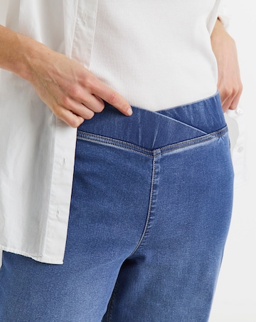 Dark Blue Retreat Wide Leg Jegging