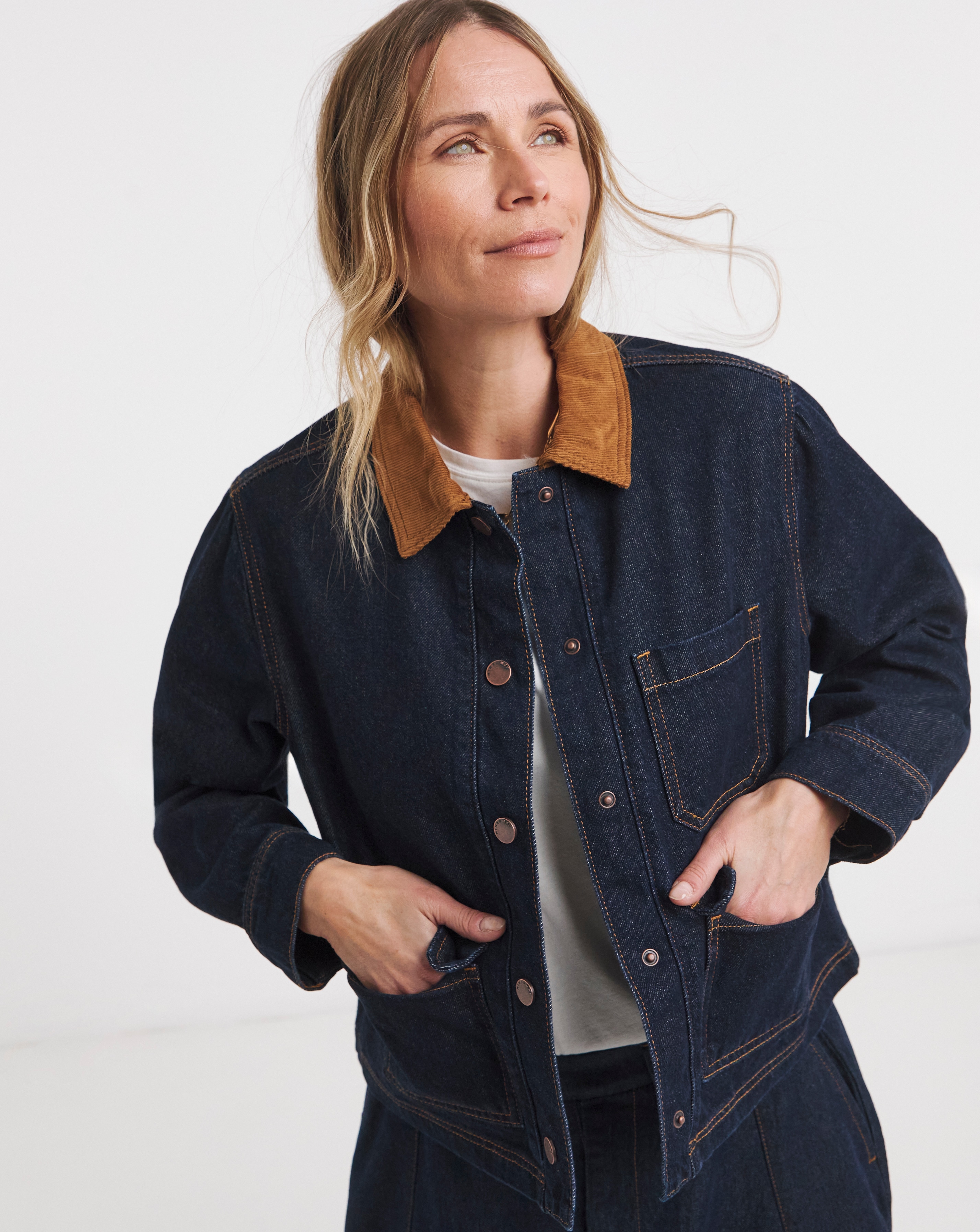 Cord Collar Barn Jacket