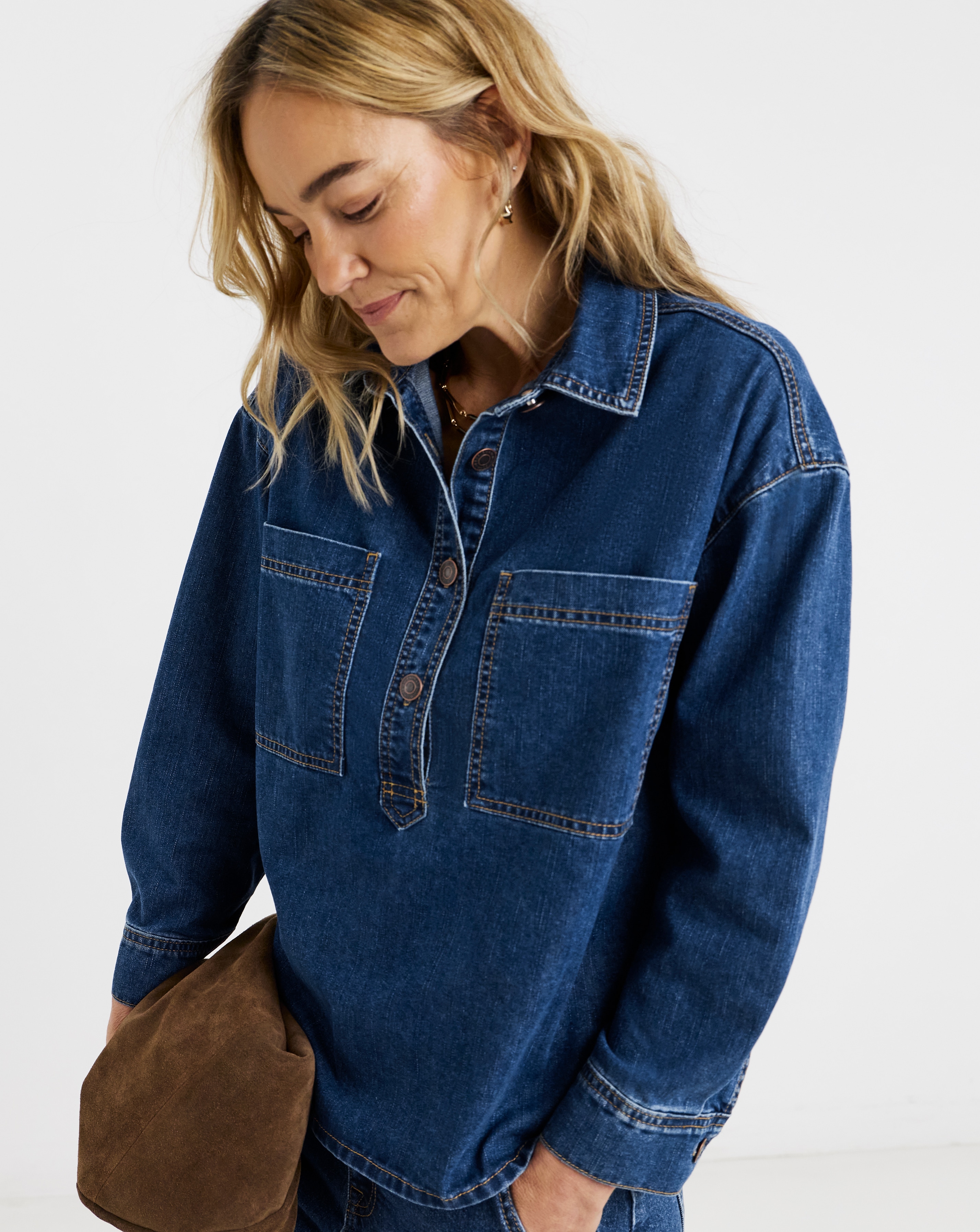 New In - Denim Polo Shirt