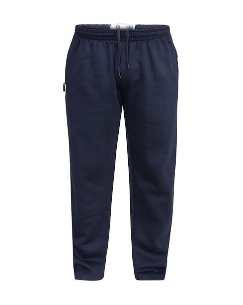 D555 Big & Tall Albert Jogging Bottom with Open Hem and Zipper Pockets - Navy