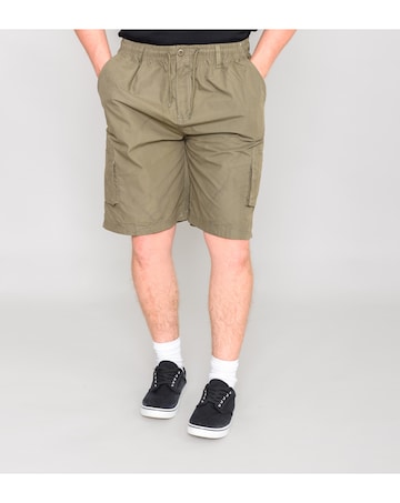 D555 Big & Tall Nick Cargo Short with Shaped Leg Pockets - Khaki