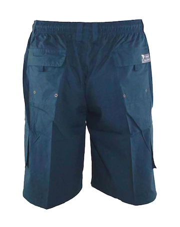 D555 Big & Tall Nick Cargo Short with Shaped Leg Pockets - Navy