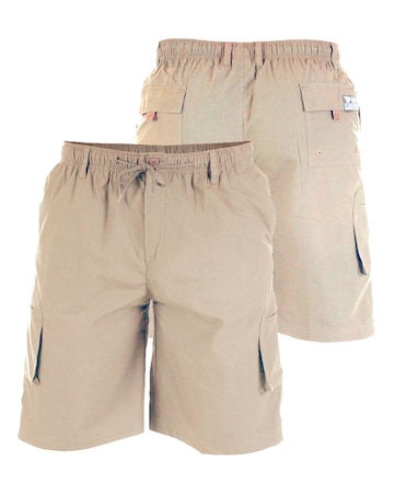 D555 Big & Tall Nick Cargo Short with Shaped Leg Pockets - Sand