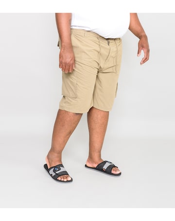 D555 Big & Tall Nick Cargo Short with Shaped Leg Pockets - Sand