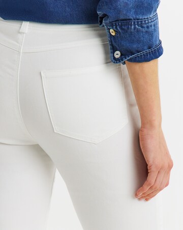 White Stretch Crop Skinny Jeggings