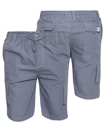 D555 Big & Tall Nick Cargo Short with Shaped Leg Pockets - Dark Grey