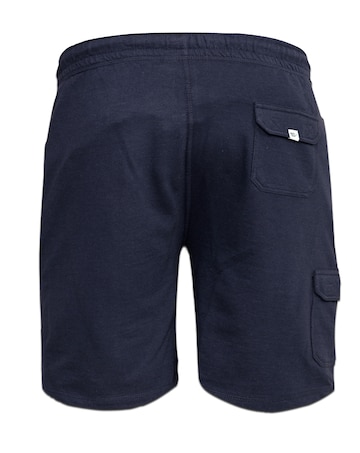 D555 Big & Tall John Lightweight Cotton Cargo Shorts with Side Zip Pocket - Navy