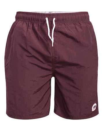 D555 Big & Tall Yarrow Full Length Swim Short - Burgundy