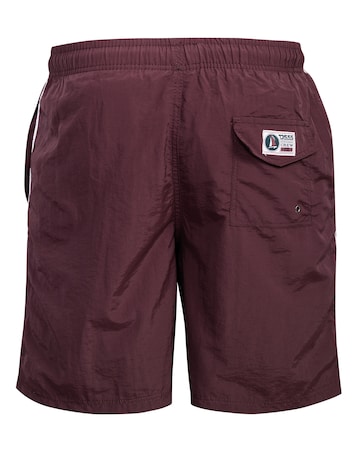 D555 Big & Tall Yarrow Full Length Swim Short - Burgundy