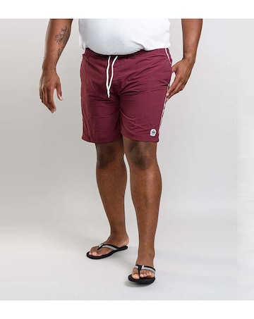 D555 Big & Tall Yarrow Full Length Swim Short - Burgundy