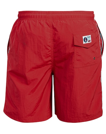 D555 Big & Tall Yarrow Full Length Swim Short - Red