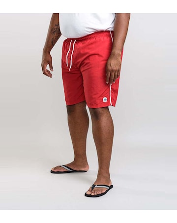D555 Big & Tall Yarrow Full Length Swim Short - Red