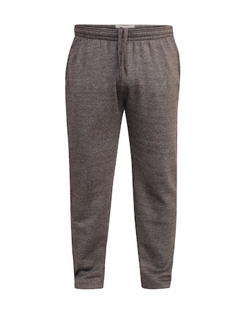D555 Big & Tall Albert Jogging Bottom with Open Hem and Zipper Pockets - Grey